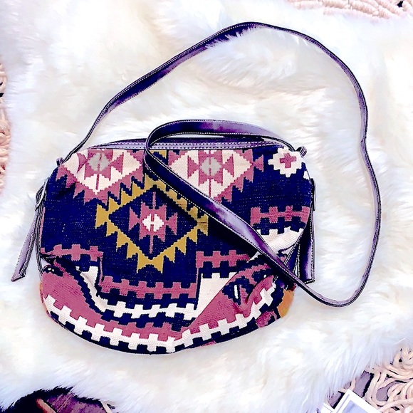 🎉HP🎉Bohemian Style Aztec Design Printed Woven Vintage Crossover Shoulder Purse - Picture 6 of 16